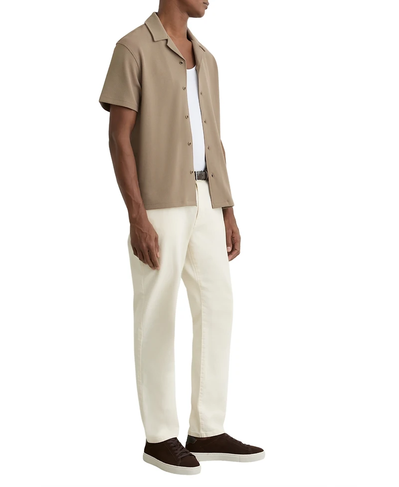 Reiss Men's Textured Cuban-Collar Shirt