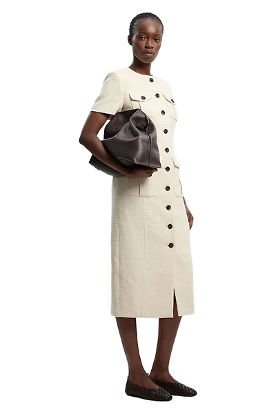 Karen Millen Women's Textured Tweed Tailored Midi Dress