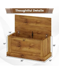 Gouun Large Storage Chest with Safety Metal Hinge and 44 lbs Capacity