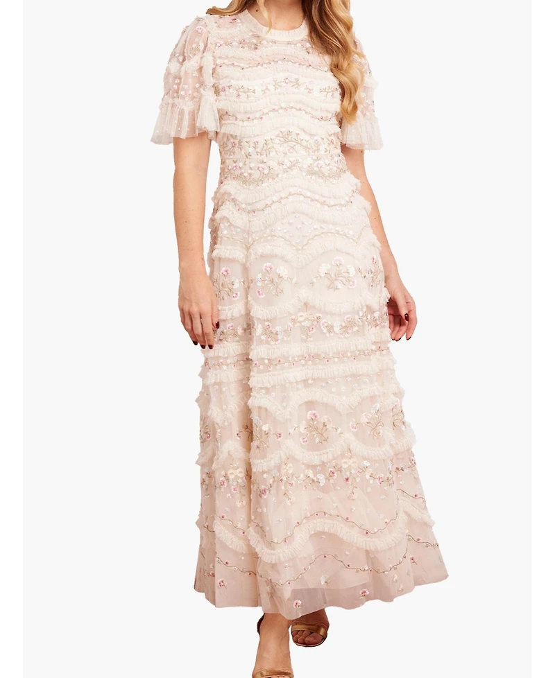 Needle & Thread Women's Marina Ruffle Ankle Gown