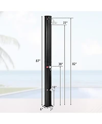 Gouun Adjustable Outdoor Solar Heating Shower Head, Portable Poolside Rinse Station