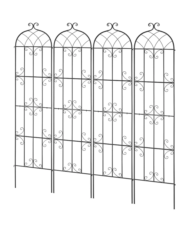 Sugift Climbing Plant Trellis 87 x 20 in 4-Pack Rustproof Metal Support