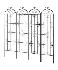 Sugift Climbing Plant Trellis 87 x 20 in 4-Pack Rustproof Metal Support