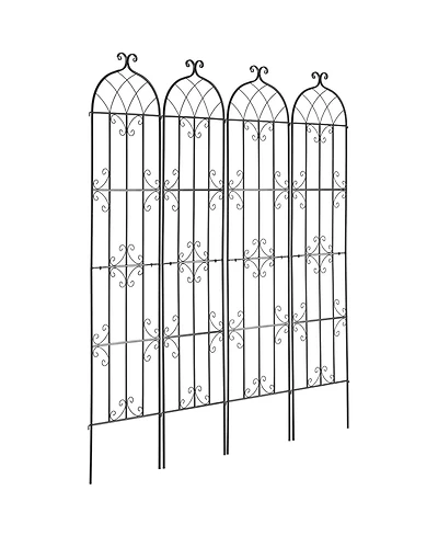 Sugift Climbing Plant Trellis 87 x 20 in 4-Pack Rustproof Metal Support