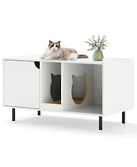 Cozito Cat Litter Box Enclosure 40 in for 2 Cats with Scratcher