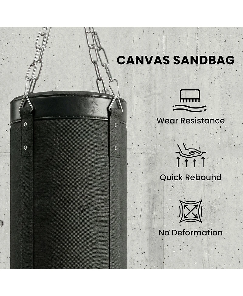 Soozier 72.8"-90.9" Adjustable Freesding Punching Bag with Sd,