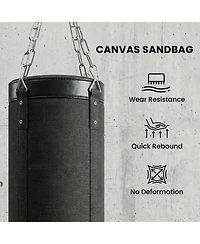 Soozier 72.8"-90.9" Adjustable Freesding Punching Bag with Sd,