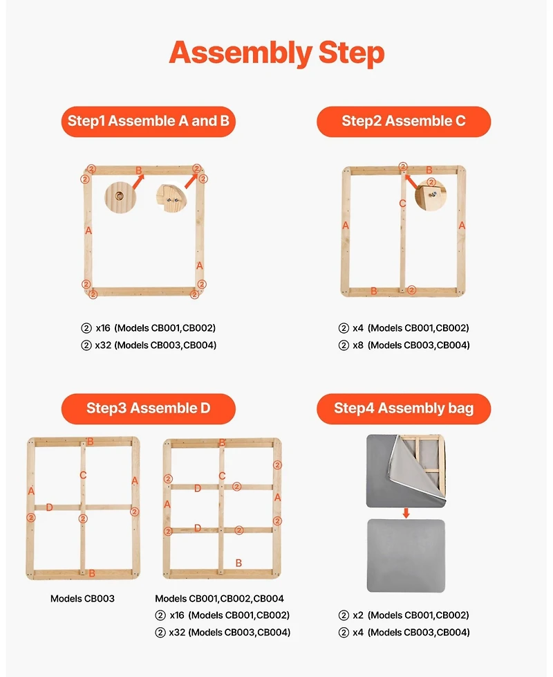 Gouun Wood Bunkie Board for Mattress Support with Breathable Cover