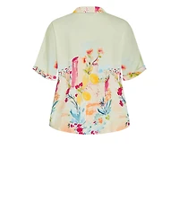 City Chic Plus Sorrento Print Women's Shirt