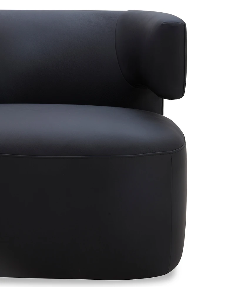 Clarie Leather Accent Swivel Chair