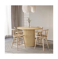 Jofran Fitz Traditional Solid Wood Curved Back Spindle Counter Stool (Set of 2)