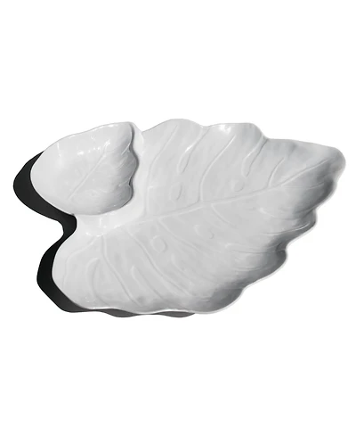 Abode Homewares Coastal Leaf Chip and Dip Platter