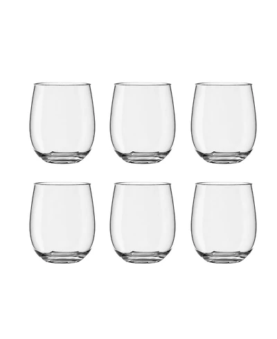 Abode Homewares Montana Tritan Double Old Fashioned Acrylic Glasses, Set Of 6