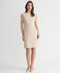 Kasper Women's Scalloped-Hem Sheath Dress, Regular & Petite