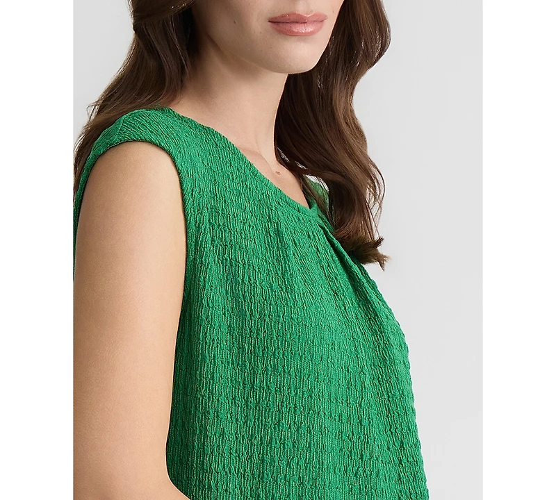 Kasper Women's Textured Knit Keyhole Top