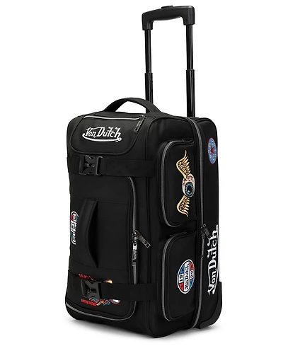 Von Dutch Signature Patch 28" Checked Rolling Duffel