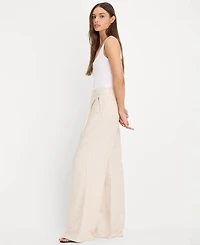 Good American Women's Mid-Rise Wide Leg Trousers