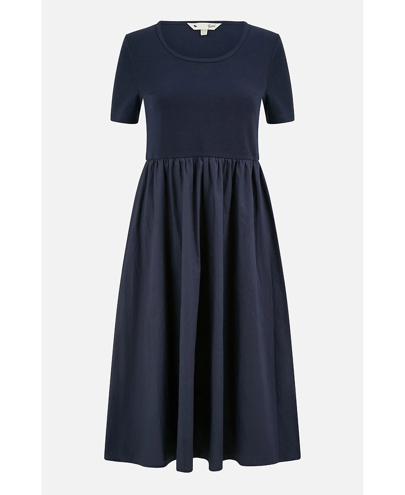 Yumi Women's Jersey Top And Cotton Midi Dress