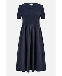 Yumi Women's Jersey Top And Cotton Midi Dress