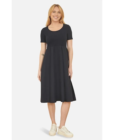 Yumi Women's Jersey Top And Cotton Midi Dress