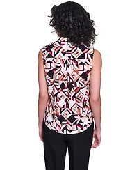 Karl Lagerfeld Paris Women's V-Neck Sleeveless Top