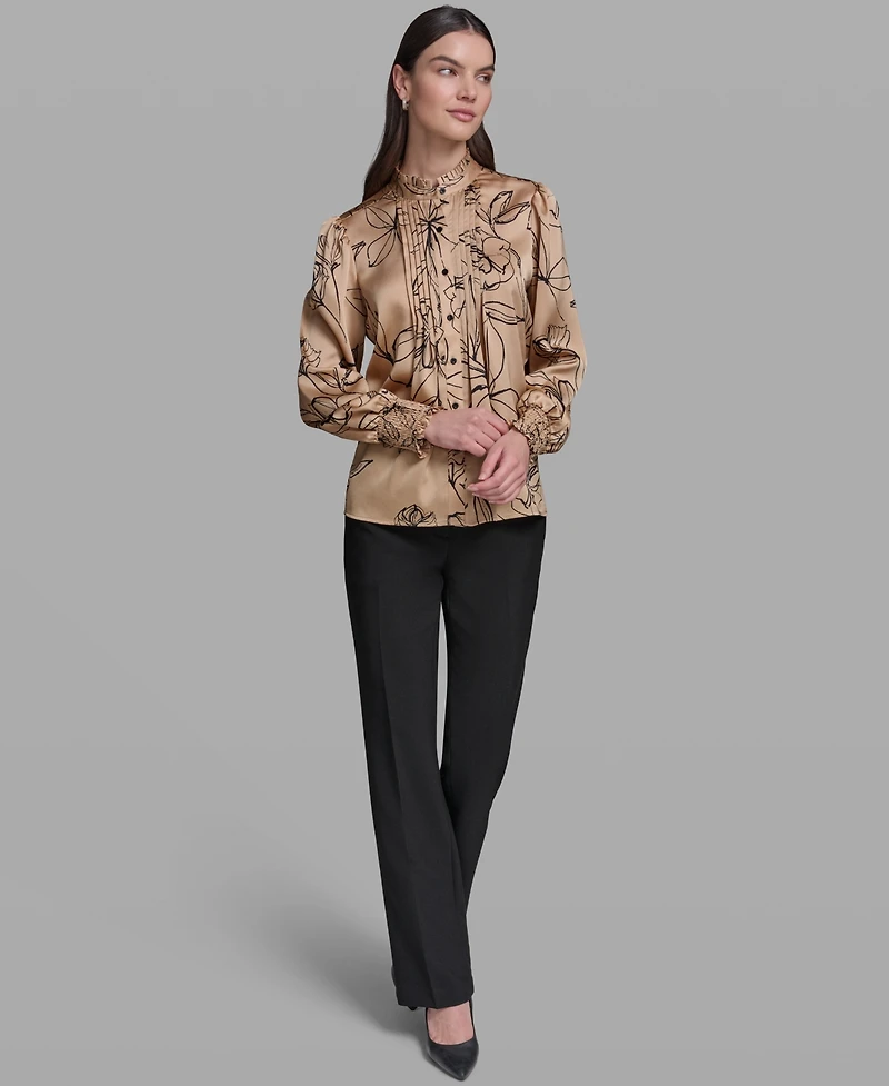 Karl Lagerfeld Paris Women's Mock Neck Top