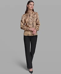 Karl Lagerfeld Paris Women's Mock Neck Top