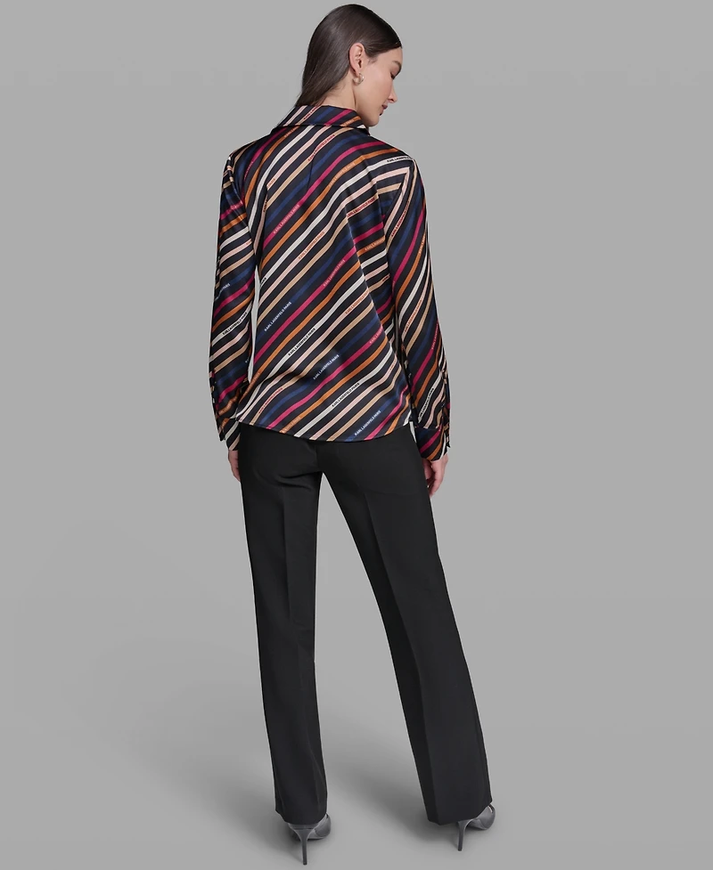 Karl Lagerfeld Paris Women's Collared Top