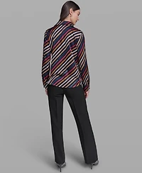 Karl Lagerfeld Paris Women's Collared Top