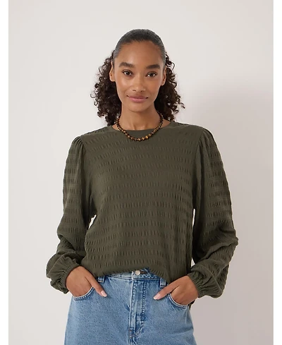 Hush Women's Thalia Seersucker Jersey Top