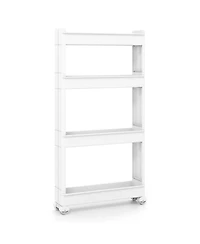 Gouun 4-Tier Multifunctional Slim Pp Storage Trolley with Ventilated Trays