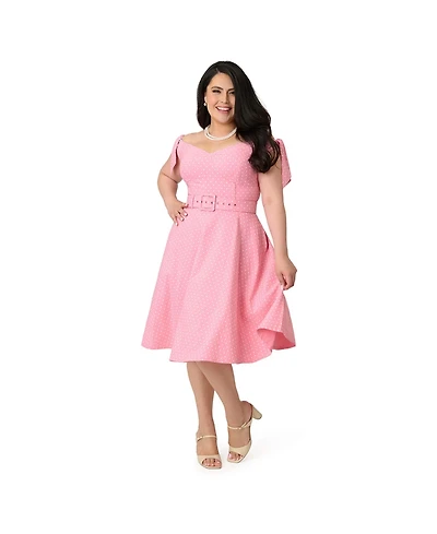 Unique Vintage Plus Size Prairie Swing Dress