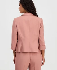 Kasper Petite Shawl Collar Open-Front Jacket