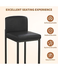 gaomon Faux Leather Counter Height Bar Stools