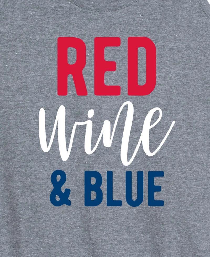 Hybrid Apparel Plus Instant Message Red Wine and Blue Racerback Graphic Tank Top