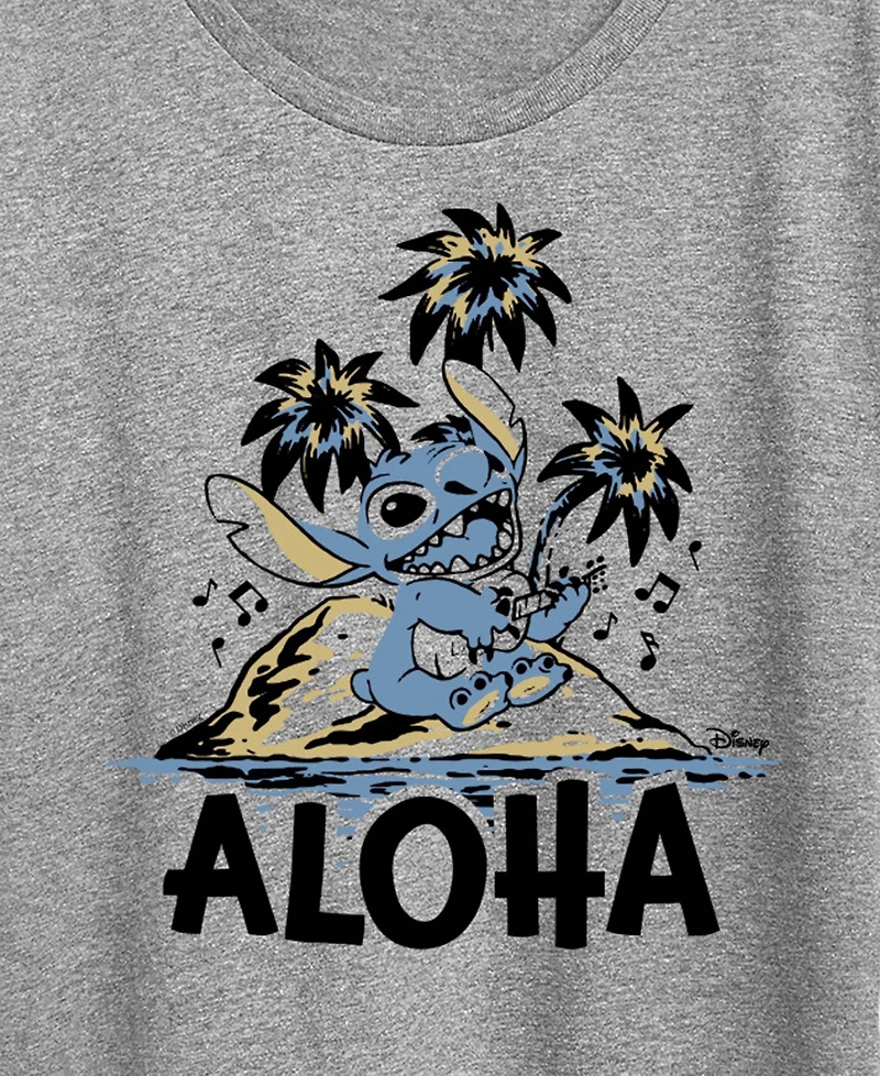 Hybrid Apparel Plus Lilo Stitch Aloha Island Short-Sleeve Graphic T-Shirt