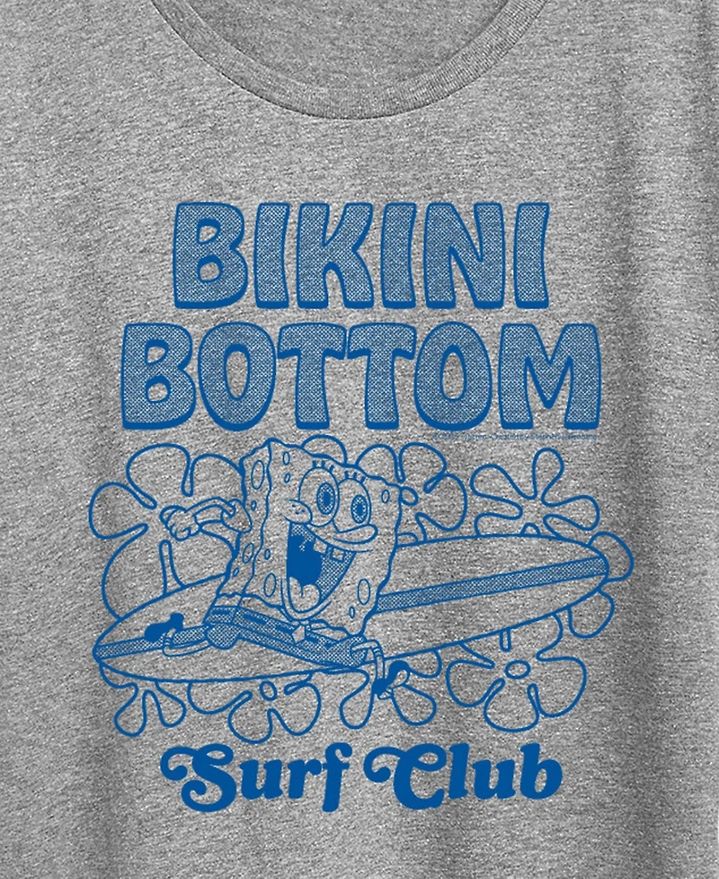 Hybrid Apparel Plus SpongeBob Square Pants Bikini Bottom Surf Short-Sleeve Graphic T-Shirt