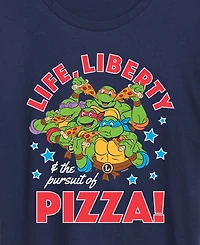Hybrid Apparel Plus Teenage Mutant Ninja Turtles Life Liberty Pursuit of Pizza Short-Sleeve Graphic T-Shirt