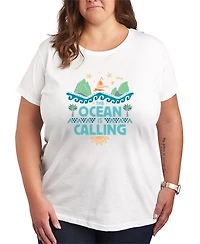Hybrid Apparel Plus Moana the Ocean is Calling Short-Sleeve Graphic T-Shirt