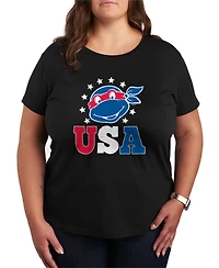 Hybrid Apparel Plus Teenage Mutant Ninja Turtles Usa Short-Sleeve Graphic T-Shirt