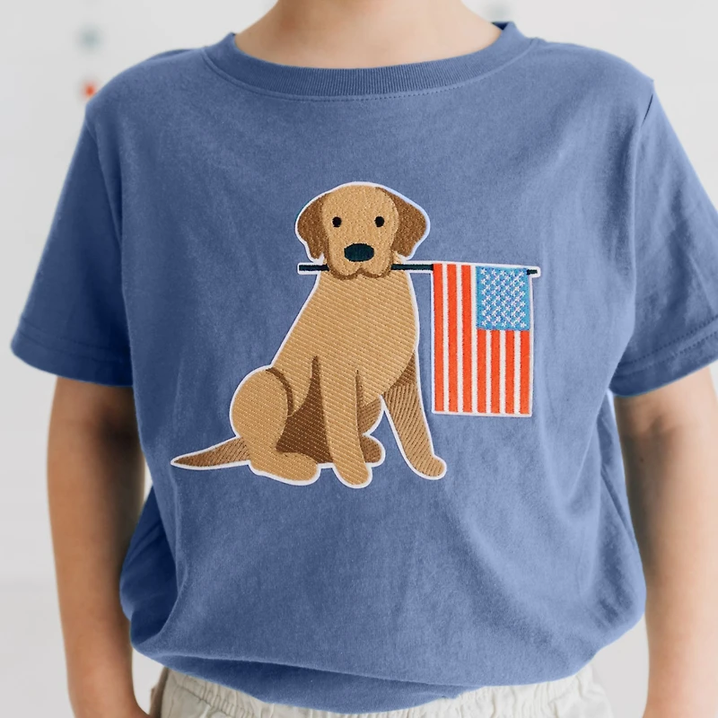 Sweet Wink Big Boys Patriotic Pup Patch Short Sleeve T-Shirt