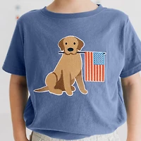 Sweet Wink Big Boys Patriotic Pup Patch Short Sleeve T-Shirt