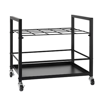 Sugift 20-Slot Mobile Blueprint Storage Rack with Locking Wheels for Architectural Plans and Poster Rolls