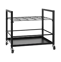 Sugift 20-Slot Mobile Blueprint Storage Rack with Locking Wheels for Architectural Plans and Poster Rolls