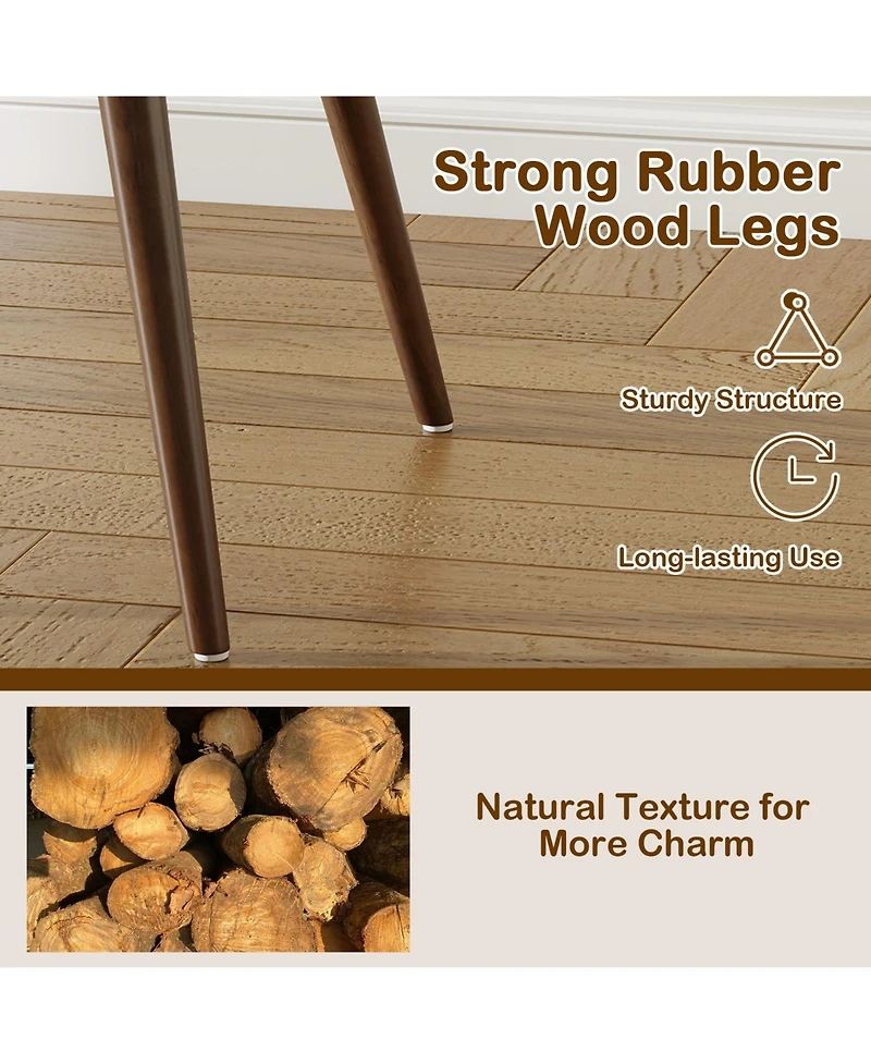 Gouun Upholstered Dining Arm Chairs Set of 2 with Padded Backrest