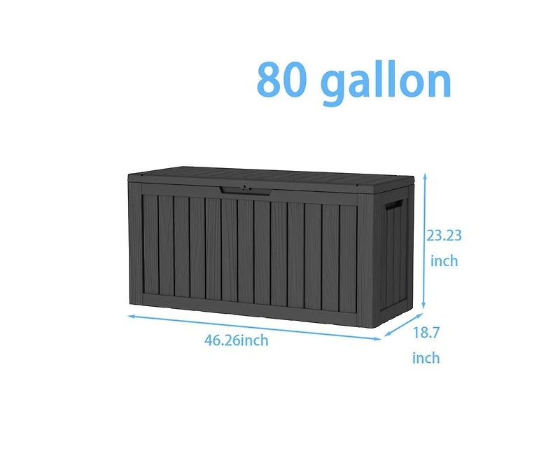 sumyeg Resin Outdoor Storage Deck Box with Lockable Lid