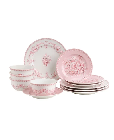 222 Fifth Genevieve 12-Pc. Dinnerware Set, Service for 4