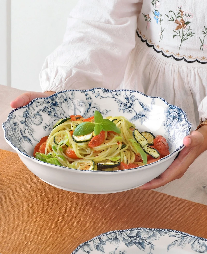 222 Fifth Adelaide Blue Pasta Serving Bowl, 12.6"