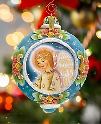 G.DeBrekht Hand Painted Scenic Ornament Angel Ornament
