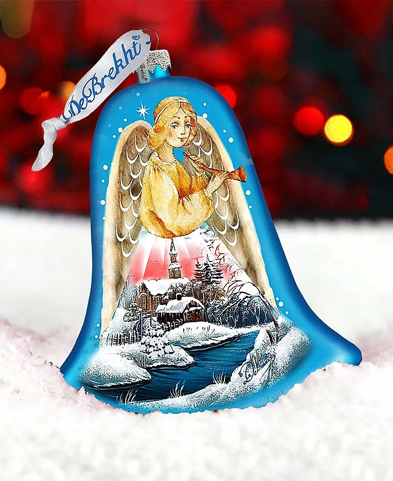 G.DeBrekht Angel Bell Glass Ornament